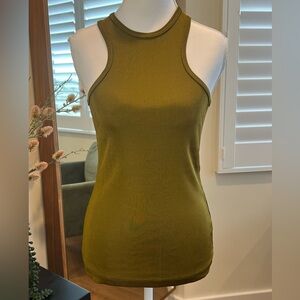 GoldSign scoop neck sleeveless Ribbed Tank Top- Size M